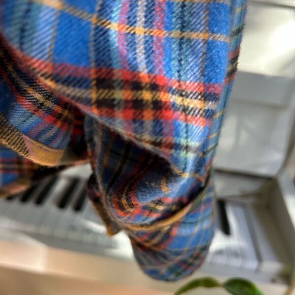 594-BDG Blue and Red Plaid Blouse - Picture 11 of 15